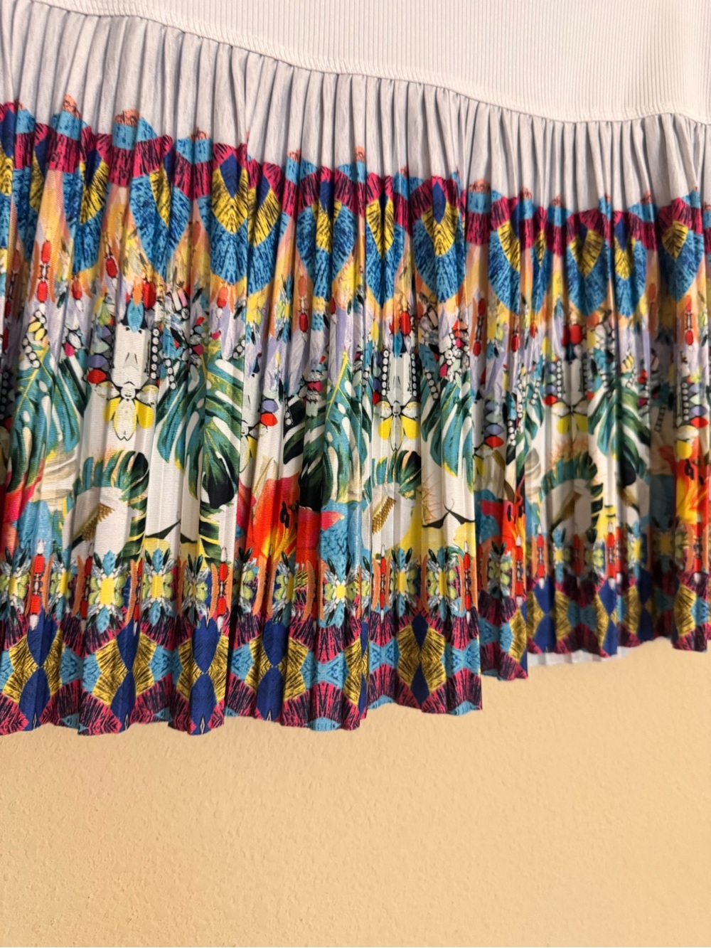 Lucky In Love Skort Skirt Womens XL / 16 Multicolor Floral Pleated Tennis Tiered - Picture 6 of 14